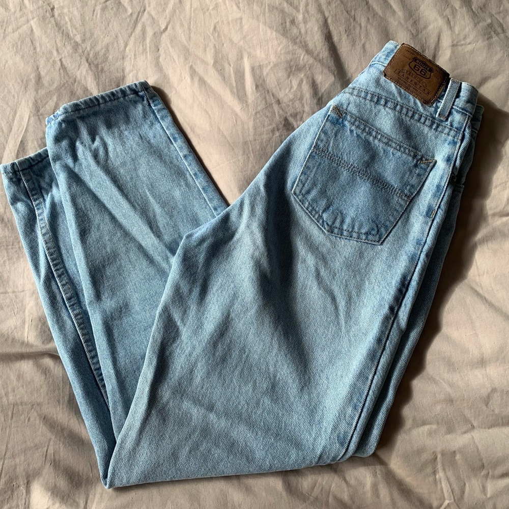 Vintage light wash Route 66 denim jeans